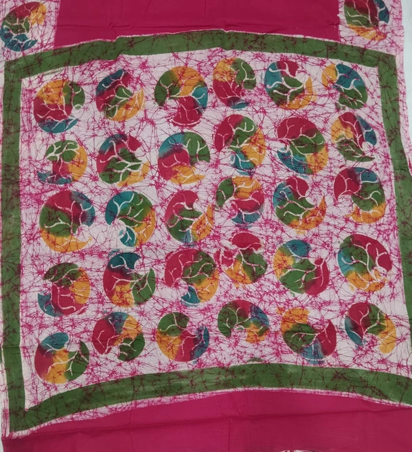 SKU0928 : Premium Supersoft Mulmul Cotton Fabric| Hand Batik | Lightweight, Soft & Breathable Cloth for Summer Wear - Soft Wash, Yes