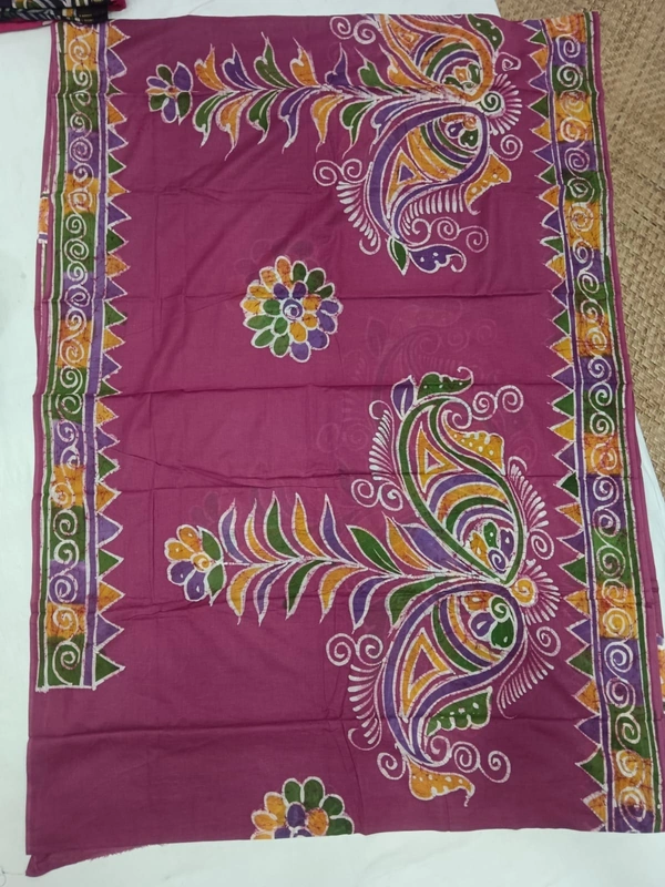 SKU0929 : Premium Supersoft Mulmul Cotton Fabric| Hand Batik | Lightweight, Soft & Breathable Cloth for Summer Wear - Soft Wash, Yes