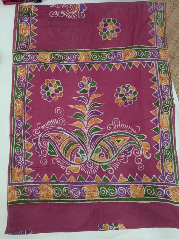 SKU0929 : Premium Supersoft Mulmul Cotton Fabric| Hand Batik | Lightweight, Soft & Breathable Cloth for Summer Wear - Soft Wash, Yes