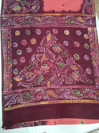 SKU0930 : Premium Supersoft  Mulmul Cotton Fabric| Hand Batik | Lightweight, Soft & Breathable Cloth for Summer Wear - Soft Wash, Yes