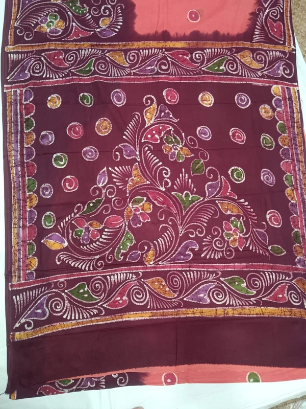 SKU0930 : Premium Supersoft  Mulmul Cotton Fabric| Hand Batik | Lightweight, Soft & Breathable Cloth for Summer Wear - Soft Wash, Yes