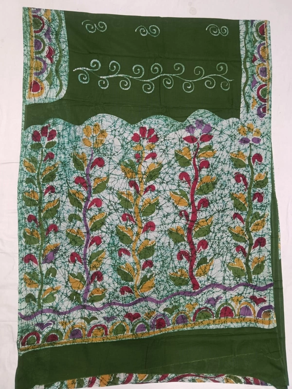 SKU0932 : Premium Supersoft Mulmul Cotton Fabric| Hand Batik | Lightweight, Soft & Breathable Cloth for Summer Wear - Soft Wash, Yes