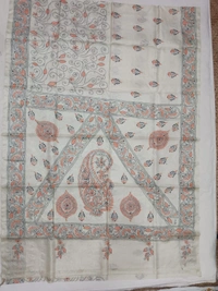 SKU0933 : Elegant Pure Tussar Saree – Handwoven | Kantha Stitch - Kantha Stitch, Dry Clean Only, Yes