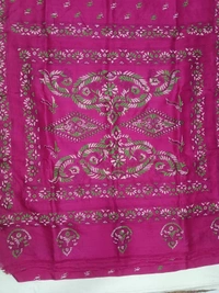 SKU0935 : Elegant Pure Silk Saree – Handwoven | Kantha Stitch - Kantha Stitch, Dry Clean Only, Yes