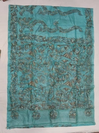 SKU0965 : Elegant Pure Tussar Saree | Kantha Stitch | Paddma Kantha - Kantha Stitch, Dry Wash Only, Yes