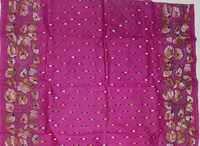 SKU0939 : Elegant Pure Silk Saree – Handwoven | Kantha Stitch - Kantha Stitch, Dry Clean Only, Yes