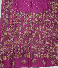 SKU0939 : Elegant Pure Silk Saree – Handwoven | Kantha Stitch - Kantha Stitch, Dry Clean Only, Yes