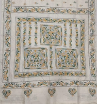 SKU0956 : Elegant Pure Silk Saree – Kantha Stitch - Kantha Stitch, Dry Clean Only, Yes