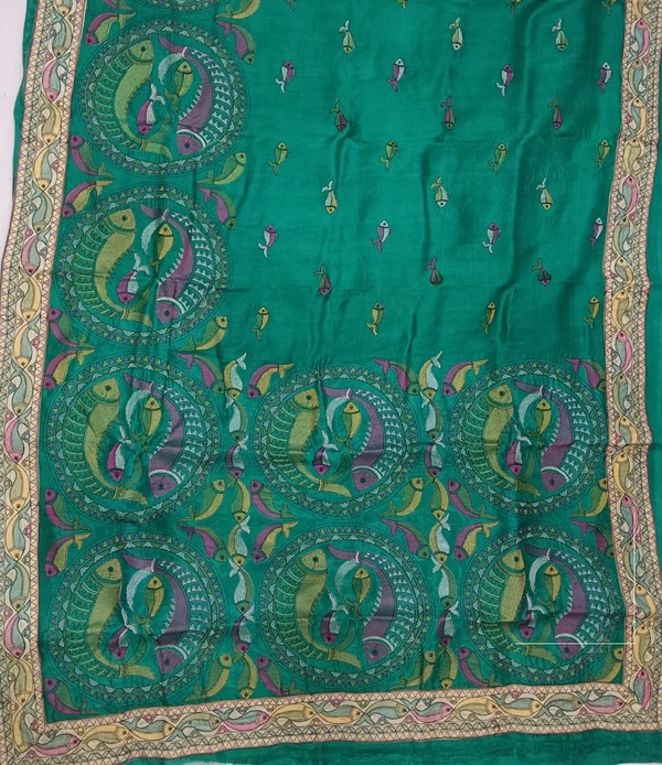 SKU0957 : Elegant Pure Silk Saree – Machine Woven | Embroidery - Dry Clean Only, Yes
