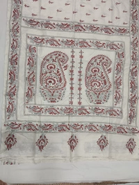 SKU0896 : Pure Silk Kantha Stitch Saree – Handcrafted Bengal - Kantha Stitch, Dry Clean Only, Yes