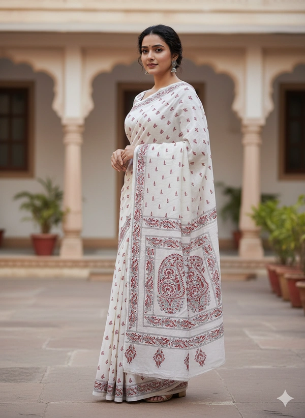 SKU0896 : Pure Silk Kantha Stitch Saree – Handcrafted Bengal - Kantha Stitch, Dry Clean Only, Yes