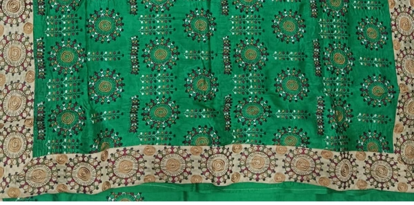 SKU0958 : Elegant Pure Silk Saree – Machine Woven | Embroidery - Dry Clean Only, Yes