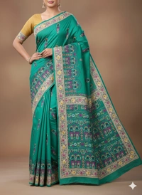 SKU0944 : Elegant Pure Silk Saree – Machine Woven | Embroidery - Dry Clean Only, Yes