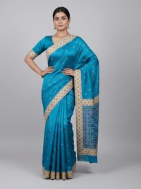 SKU0945 : Elegant Pure Silk Saree – Machine Woven | Embroidery - Dry Clean Only, Yes