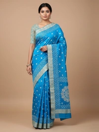 SKU0947 : Elegant Pure Silk Saree – Machine Woven | Embroidery - Dry Clean Only, Yes