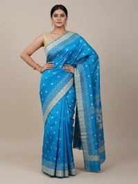 SKU0947 : Elegant Pure Silk Saree – Machine Woven | Embroidery - Dry Clean Only, Yes