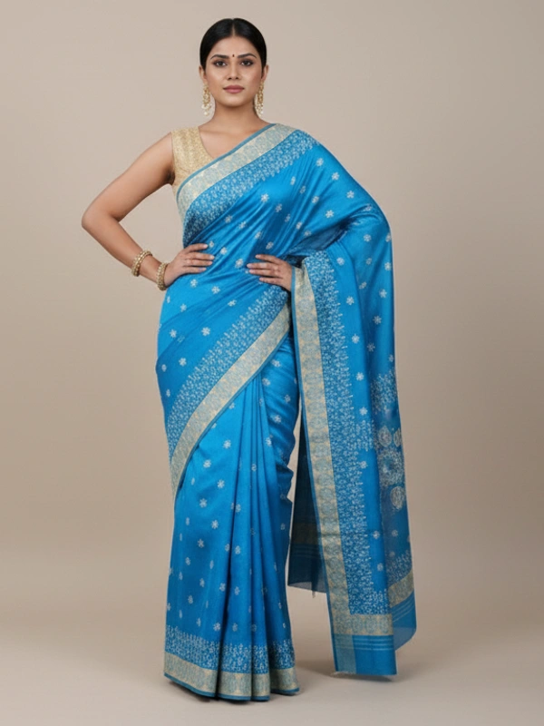 SKU0947 : Elegant Pure Silk Saree – Machine Woven | Embroidery - Dry Clean Only, Yes