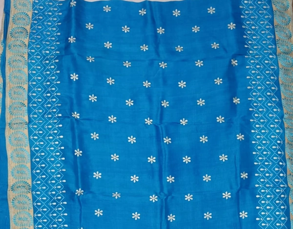 SKU0947 : Elegant Pure Silk Saree – Machine Woven | Embroidery - Dry Clean Only, Yes