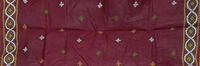 SKU0951 : Elegant Pure Silk Saree – Kantha Stitch | Parsi work - Kantha Stitch, Dry Clean Only, Yes