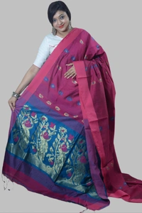 SKU0420 :  Elegant Poly Cotton Saree – Lightweight & Comfortable Daily Wear   Shape  - Normal Length 6.3 mtr Plus, Buti / Booti, Dry Clean Only, Yes