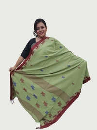 SKU0703 : Pure Khadi Cotton Saree – Handwoven, Lightweight & Breathable Fabric - Hand Wash, Yes