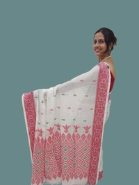 SKU0704 : Pure Khadi Cotton Saree – Handwoven, Lightweight & Breathable Fabric - Hand Wash, Yes