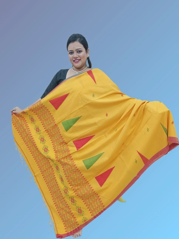 SKU0705 : Pure Khadi Cotton Saree – Handwoven, Lightweight & Breathable Fabric - Hand Wash, Yes