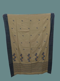 SKU0712 : Pure Khadi Cotton Saree – Handwoven, Lightweight & Breathable Fabric | Patli Pallua - Hand Wash, Yes