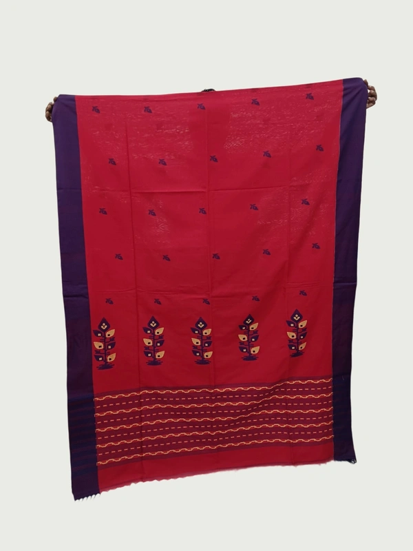 SKU0713 : Pure Khadi Cotton Saree – Handwoven, Lightweight & Breathable Fabric - Hand Wash, Yes