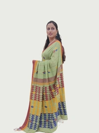 SKU0664 : Pure Khadi Cotton Saree – Handwoven, Lightweight & Breathable Fabric - Hand Wash, Yes