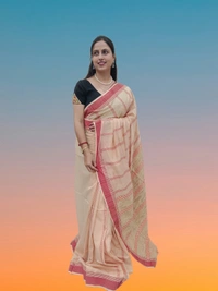 SKU0668 : Pure Khadi Cotton Saree – Handwoven, Lightweight & Breathable Fabric - Hand Wash, Yes