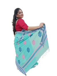 SKU0670 : Pure Khadi Cotton Saree – Handwoven, Lightweight & Breathable Fabric - Hand Wash, Yes