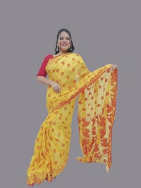 SKU0672 : Pure Khadi Cotton Saree – Handwoven, Lightweight & Breathable Fabric - Hand Wash, Yes