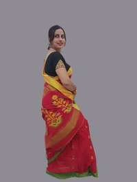 SKU0677 : Pure Khadi Cotton Saree – Handwoven, Lightweight & Breathable Fabric - Hand Wash, Yes