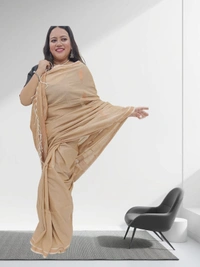 SKU0683 : Pure Khadi Cotton Saree – Handwoven, Lightweight & Breathable Fabric - Hand Wash, Yes