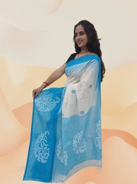 SKU0684 : Pure Khadi Cotton Saree – Handwoven, Lightweight & Breathable Fabric - Hand Wash, Yes