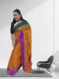 SKU0686 : Pure Khadi Cotton Saree – Handwoven, Lightweight & Breathable Fabric - Hand Wash, Yes