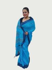 SKU0687 : Pure Khadi Cotton Saree – Handwoven, Lightweight & Breathable Fabric - Hand Wash, Yes