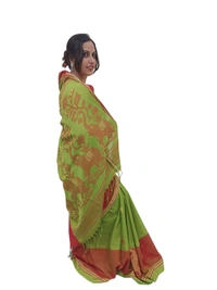 SKU0690 : Pure Khadi Cotton Saree – Handwoven, Lightweight & Breathable Fabric - Hand Wash, Yes
