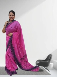 SKU0692 : Pure Khadi Cotton Saree – Handwoven, Lightweight & Breathable Fabric - Hand Wash, Yes