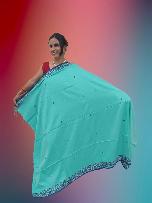 SKU0694 : Pure Khadi Cotton Saree – Handwoven, Lightweight & Breathable Fabric - Hand Wash, Yes