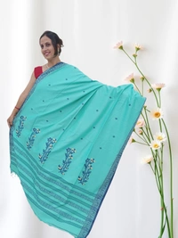 SKU0694 : Pure Khadi Cotton Saree – Handwoven, Lightweight & Breathable Fabric - Hand Wash, Yes