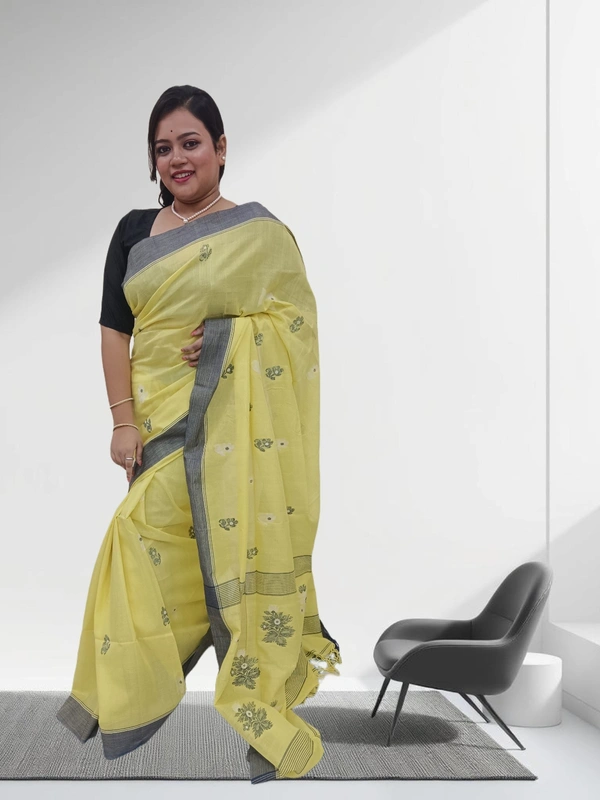 SKU0700 : Pure Khadi Cotton Saree – Handwoven, Lightweight & Breathable Fabric - Hand Wash, Yes