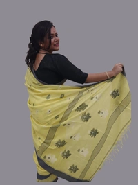 SKU0700 : Pure Khadi Cotton Saree – Handwoven, Lightweight & Breathable Fabric - Hand Wash, Yes