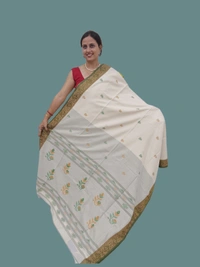 SKU0701 : Pure Khadi Cotton Saree – Handwoven, Lightweight & Breathable Fabric - Hand Wash, Yes