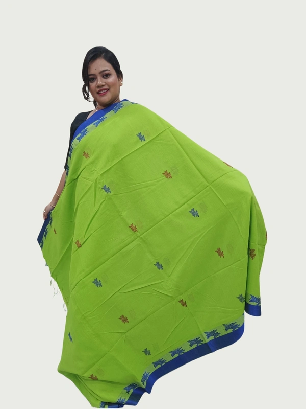SKU0702 : Pure Khadi Cotton Saree – Handwoven, Lightweight & Breathable Fabric - Hand Wash, Yes