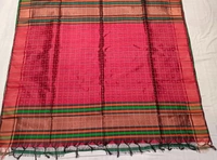 SKU0977 | Indian Soft Bishnupuri Katan Silk Saree | All body Dot Design | Premium Quality - Dry Wash Only, Yes