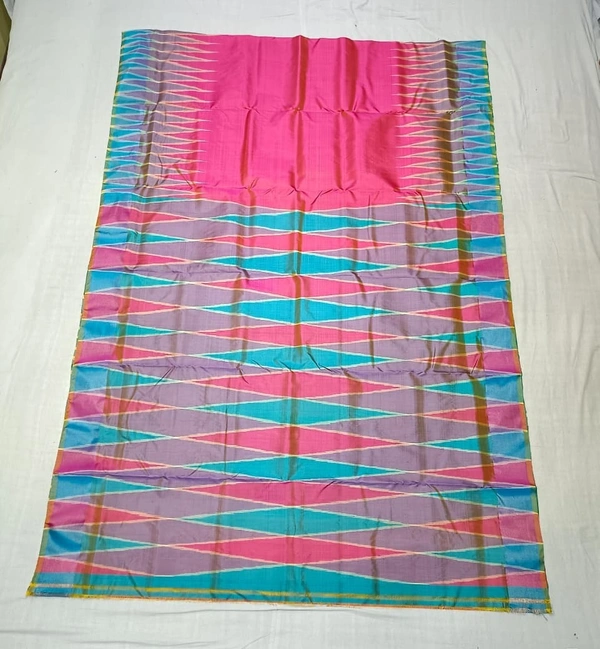 SKU0978 | Indian Soft Bishnupuri Katan Silk Saree | Batik Saree | Premium Quality - Dry Wash Only, Yes