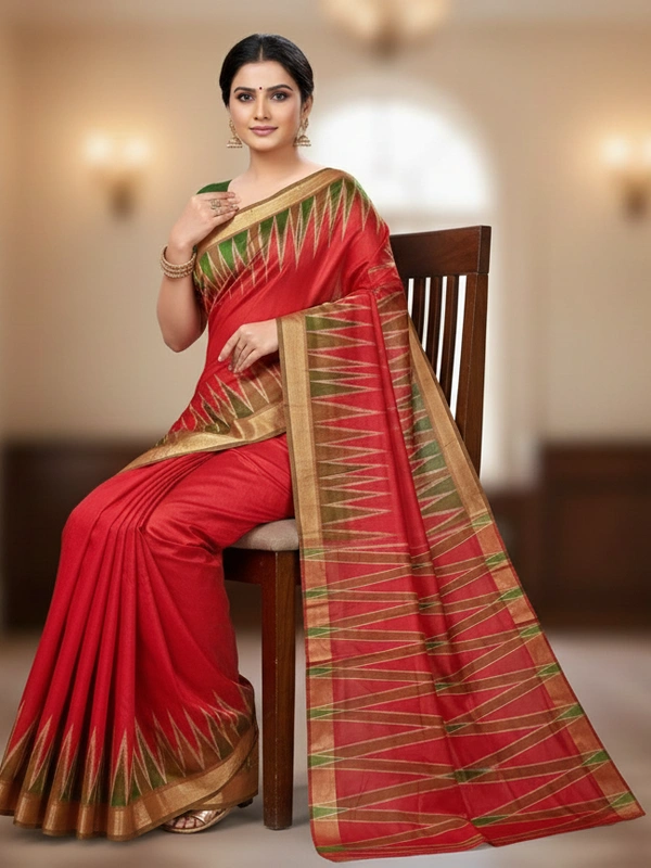 SKU0982 | Indian Soft Bishnupuri Katan Silk Saree | Batik Saree | Premium Quality - Dry Wash Only, Yes