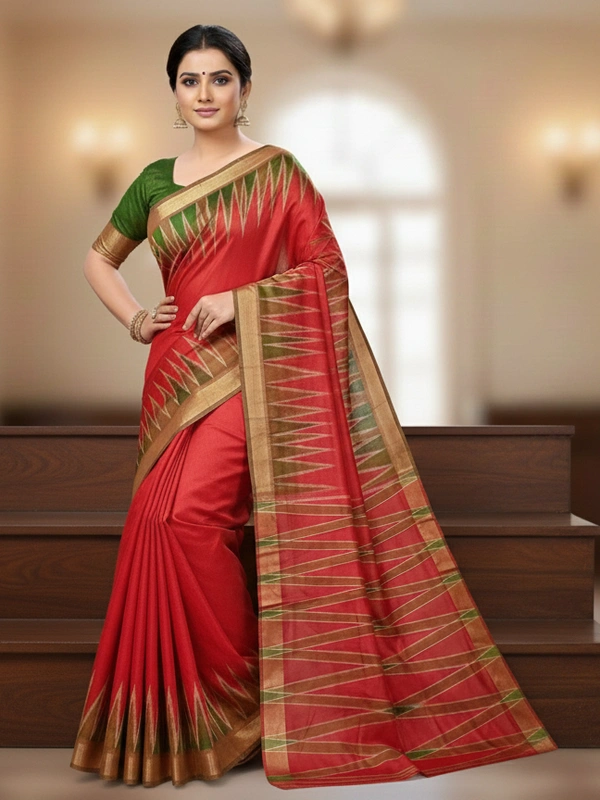 SKU0982 | Indian Soft Bishnupuri Katan Silk Saree | Batik Saree | Premium Quality - Dry Wash Only, Yes